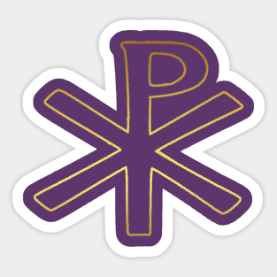 Late Roman Empire Chi Rho Symbol Sticker